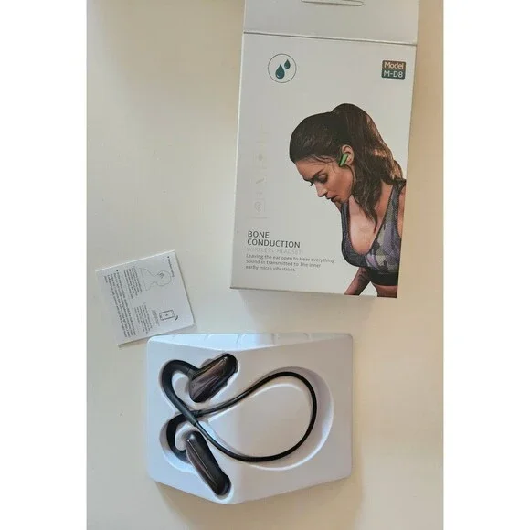 JussXper Bone Conduction Wireless open ear headphones M-D 8 Sports Waterproof On-Ear Headphones